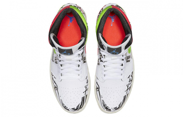 Jordan Air Jordan 1 Mid All Over Logos