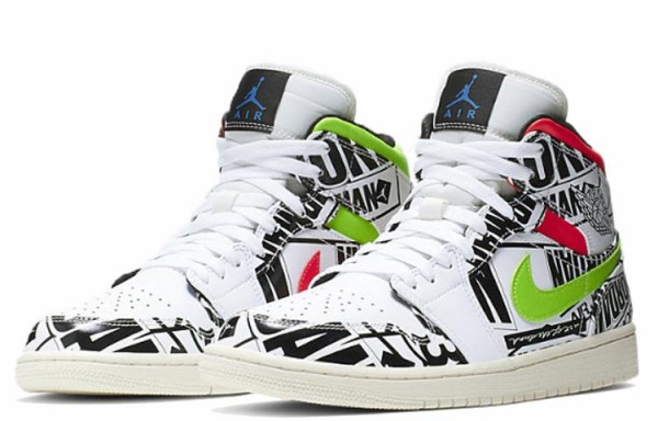 Jordan Air Jordan 1 Mid All Over Logos