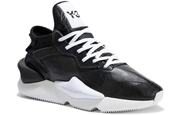 adidas Y-3 Kaiwa Black White Black Heel